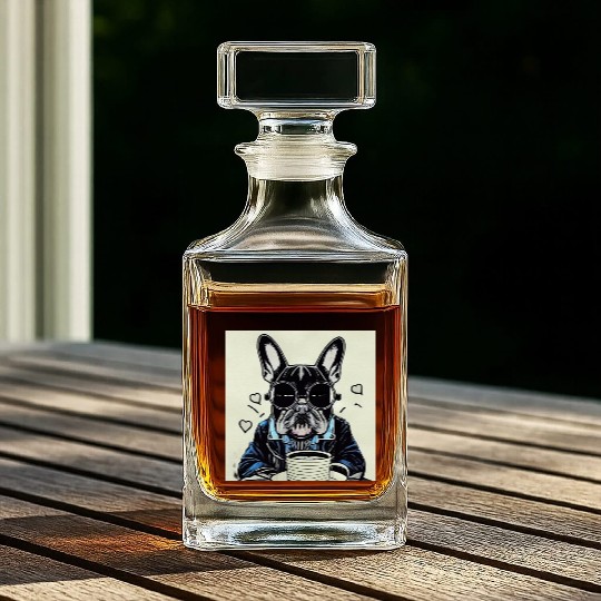 I love dog and coffee Whiskey Decanters