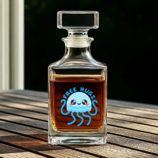 Jellyfish free hugs Whiskey Decanters