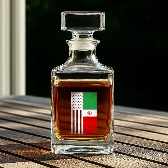 Iran Design for proud Iranian Americans Whiskey Decanters