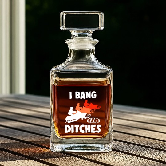 Snowmobile Ride Funny Snowmobiling Motor Dirt Bike Whiskey Decanters
