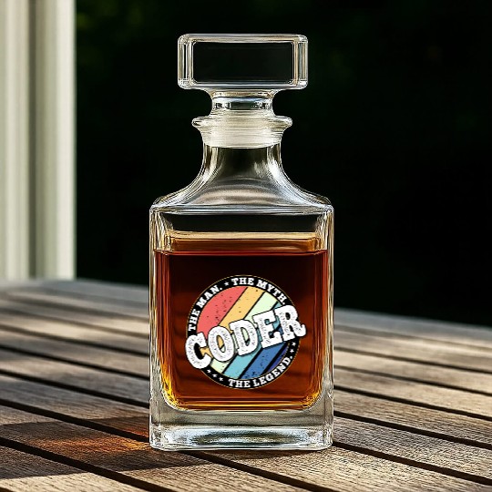 Coder. The man. The myth. The legend. Whiskey Decanters