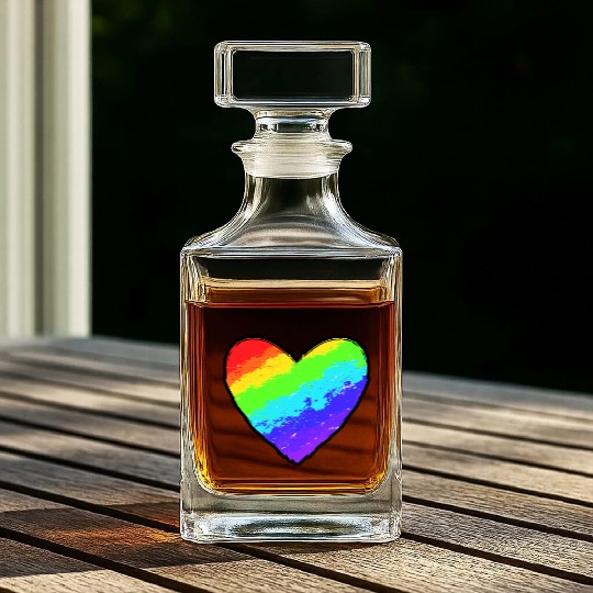 love rainbow pride Whiskey Decanters