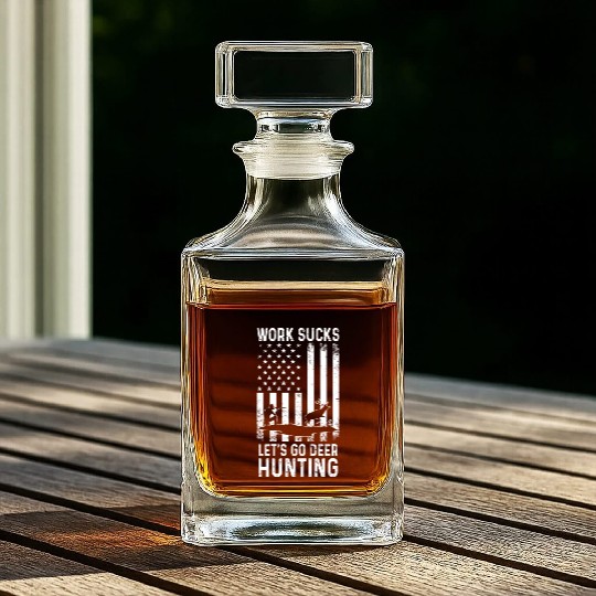 Let's Go Deer Hunting Deer Hunter Whiskey Decanters