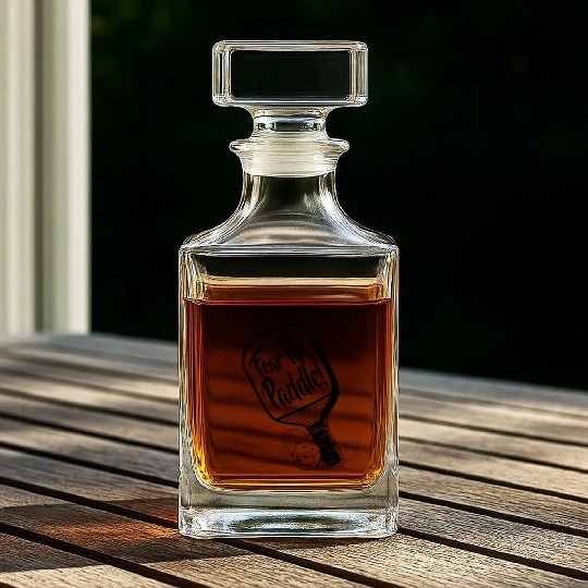 Fear The Pickleball Paddle Solo Whiskey Decanters