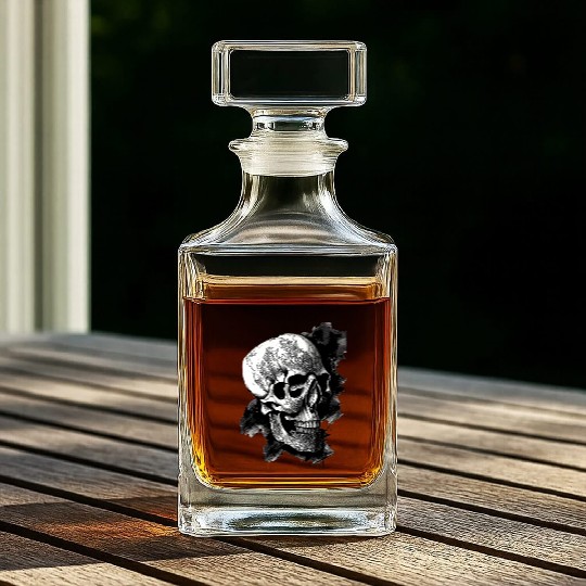Fancy Pirate Skull Whiskey Decanters