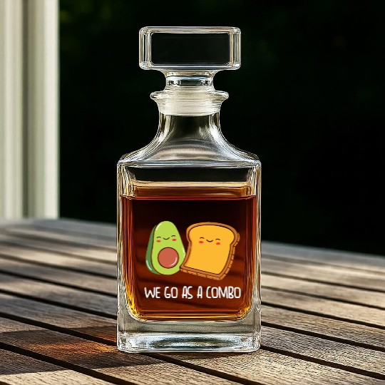 Siblings Avocado Toast Combo Big Sister Brother Whiskey Decanters