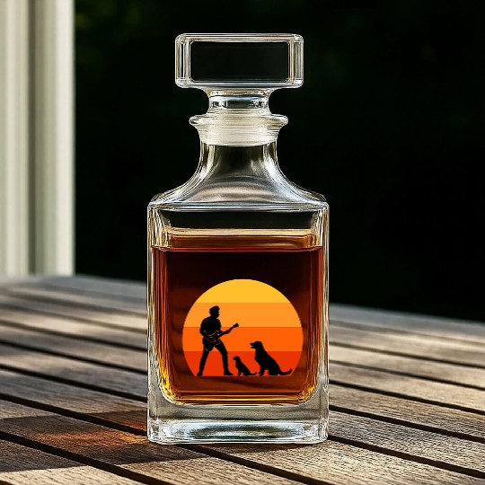 Guitar Player Pet Dog Animal Musician Bassist Whiskey Decanters