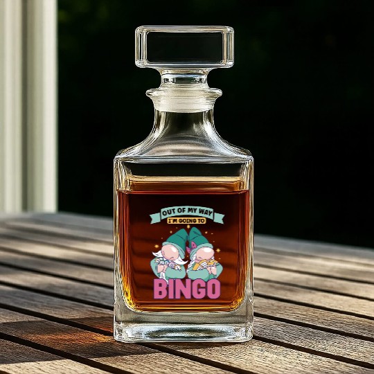 Bingo Card Game Grandma Bingo Player Bingo Cards Whiskey Decanters