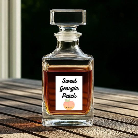 Sweet Georgia Peach Whiskey Decanters