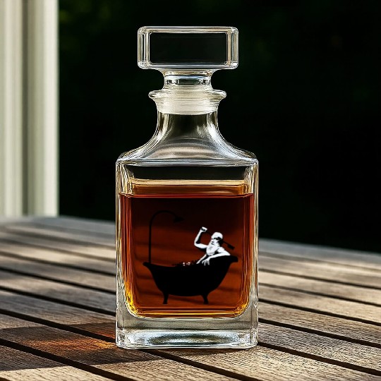 Banksy - Grandpa in the bathtub Whiskey Decanters