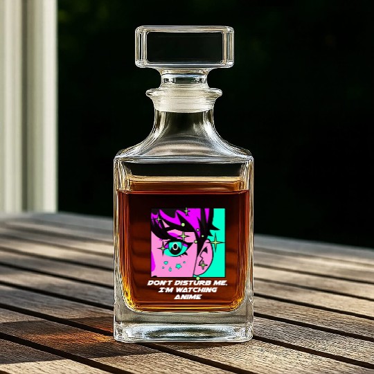 Dont Disturb Watching Anime Japanese Kawaii Japan Whiskey Decanters