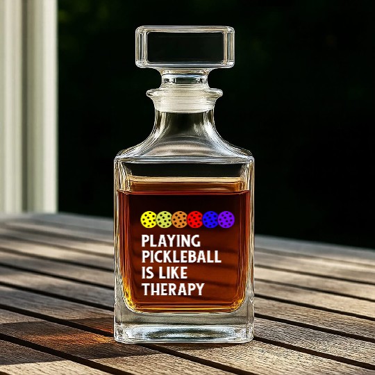Playing Pickleball is Like Therapy Whiskey Decanters