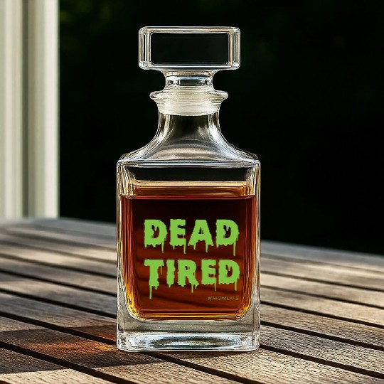Dead Tired Mom Life Halloween Womens Whiskey Decanters