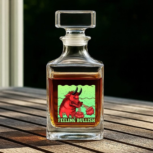 Feeling Bullish - Stocks,Money,Cryptocurrency Whiskey Decanters