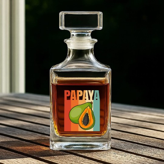 Retro Papaya Whiskey Decanters