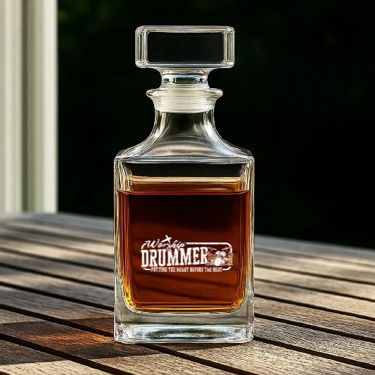 drumsticks Drum Music Christian Drummer church Whiskey Decanters