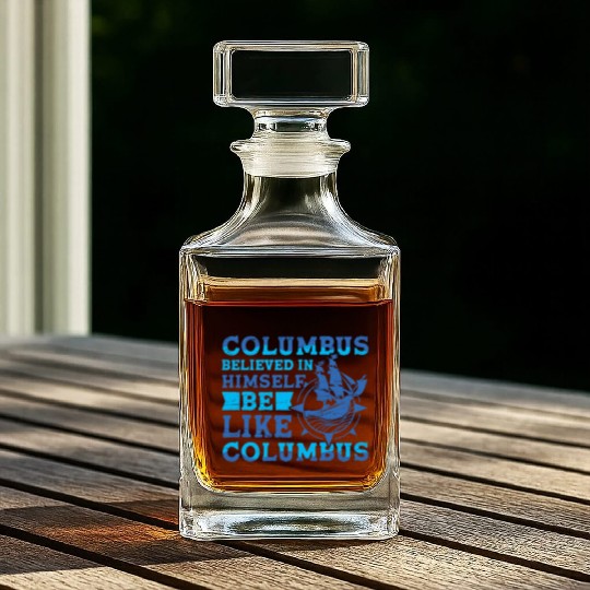 Columbus Believe 1942 American Italian Christopher Whiskey Decanters