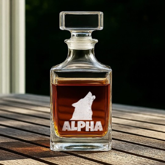 Alpha Wolf Pack Member Wildlife Whiskey Decanters