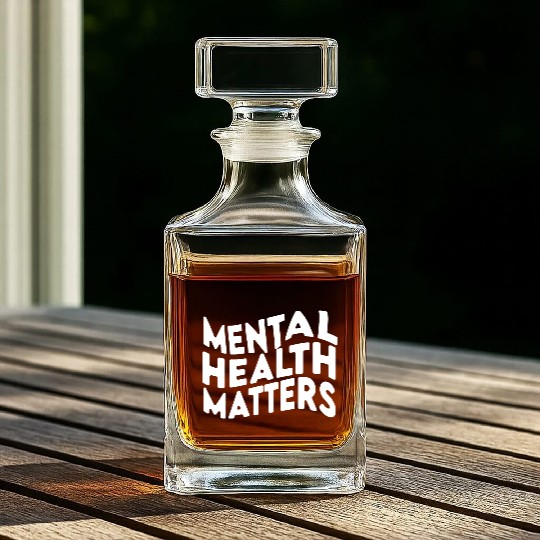 MENTAL HEALTH MATTERS Whiskey Decanters