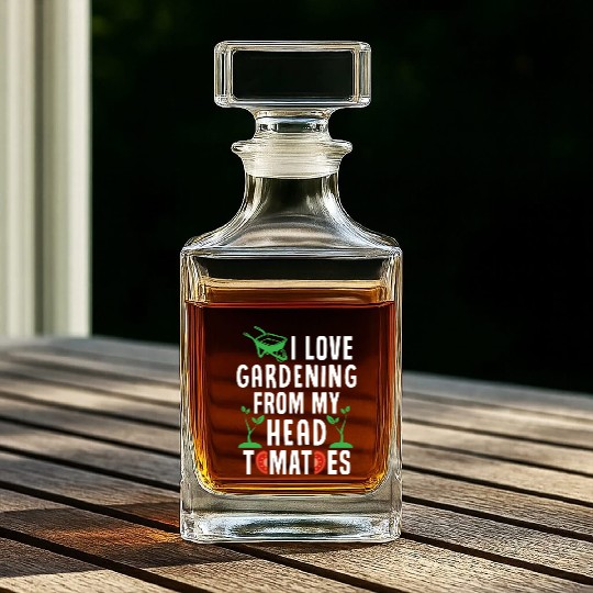 Gardener In The Garden Amateur Gardener Cares For Whiskey Decanters