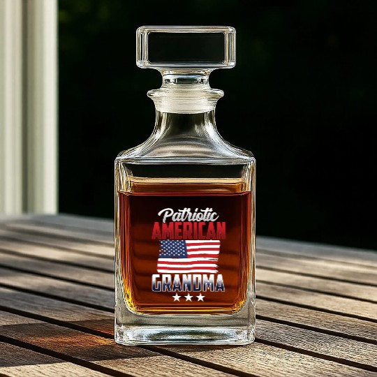 Patriotic American Grandma US Patriot USA Whiskey Decanters