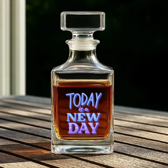 Today is a new day Whiskey Decanters