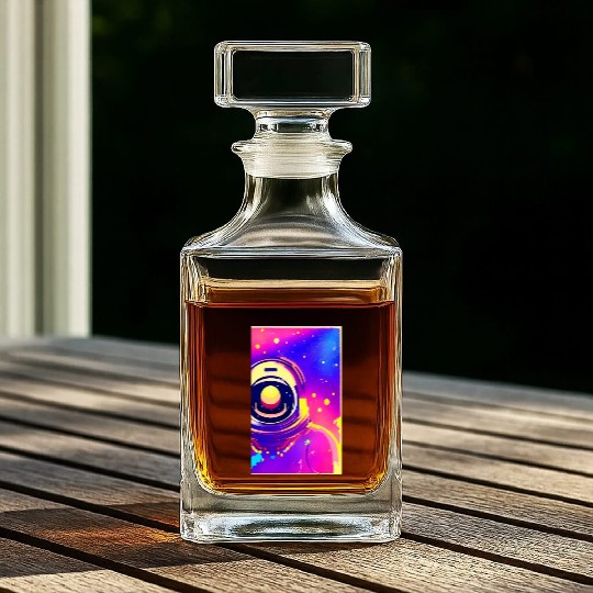 Astronaut neon colors Whiskey Decanters