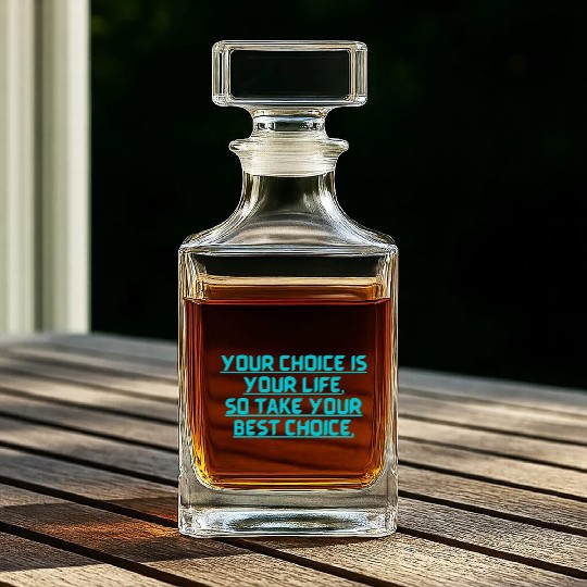 YOUR CHOICE IS YOUR LIFE SOCHOOSE YOUR BEST OPTION Whiskey Decanters