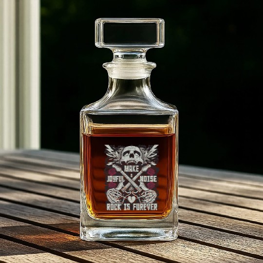 Make a joyful noise with a guitar Whiskey Decanters