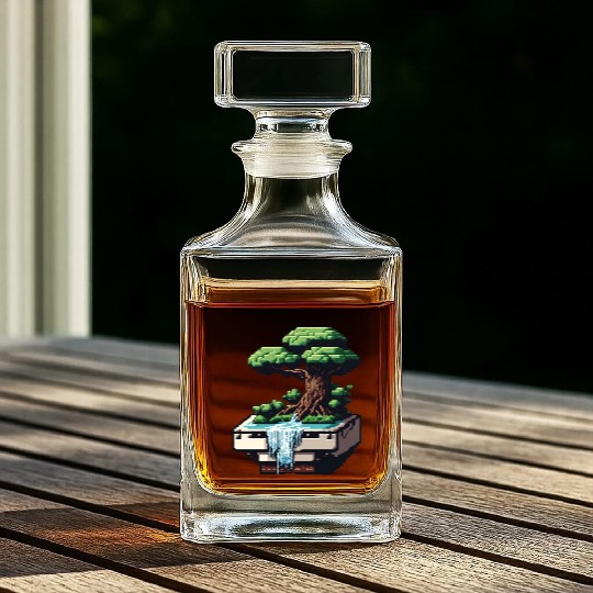 8 Bit Bonsai Tree Whiskey Decanters