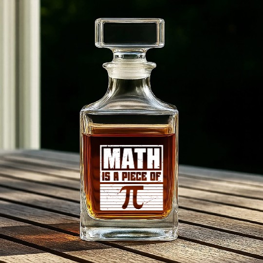 Funny Pi Day Whiskey Decanters Math is a Piece of Pi Whiskey Decanters 3 14