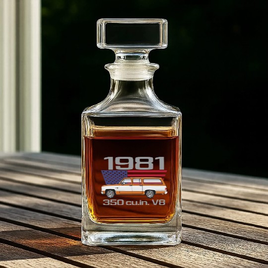1981 Burnt Orange Whiskey Decanters