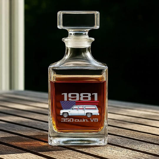 1981 Light Blue Whiskey Decanters