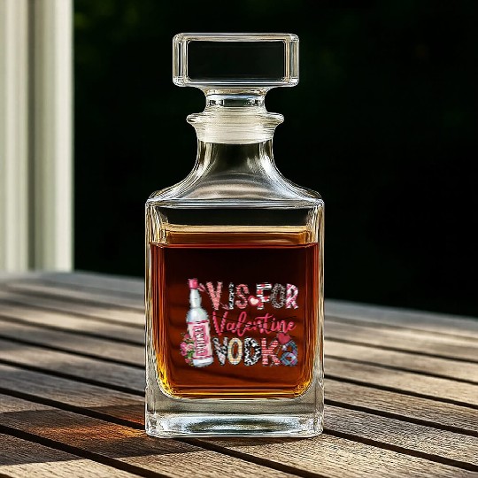 V Is For Vodka Whiskey Decanters Valentine Whiskey Decanters Xoxo