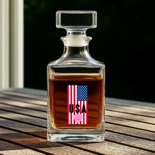USA Stars and Stripes Whiskey Decanters