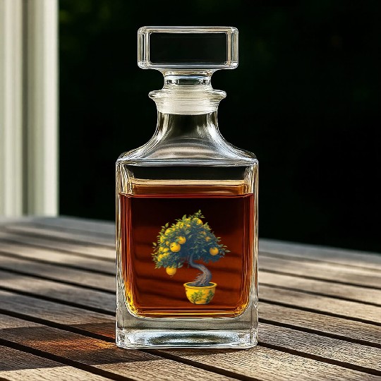Lemon Bonsai Tree Whiskey Decanters
