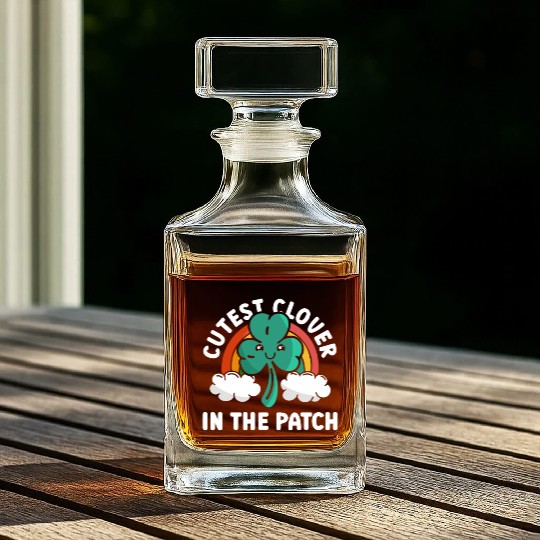 Cutest Clover In The Patch - St Patricks Day Irish Whiskey Decanters