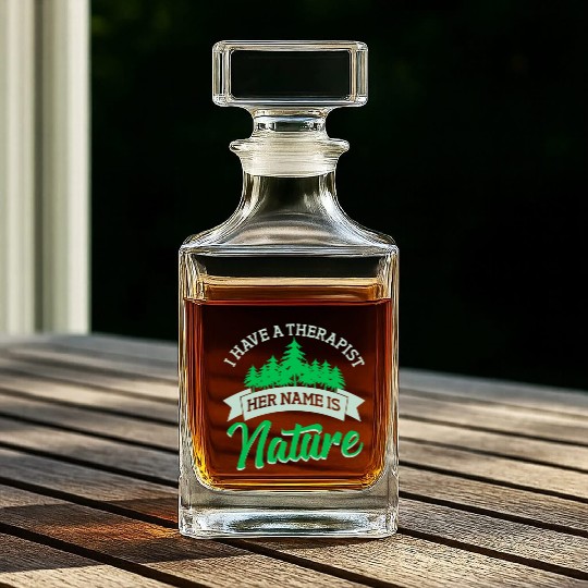 I Have A Therapist Her Name Is Nature Whiskey Decanters