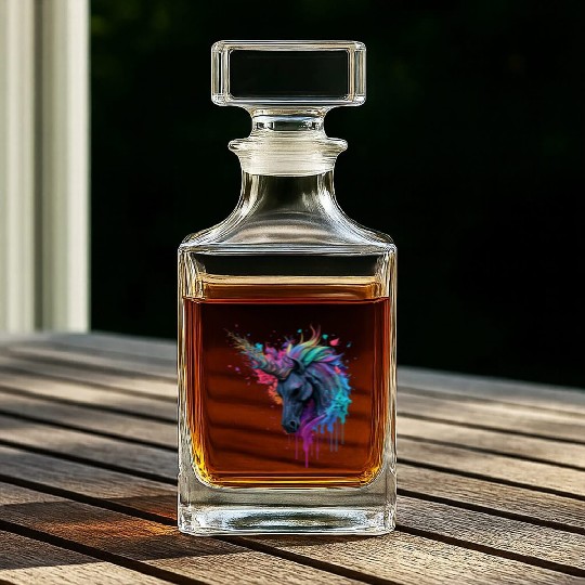 rainbow unicorn Whiskey Decanters