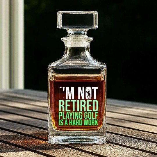 Golf Retirement Gift Whiskey Decanters