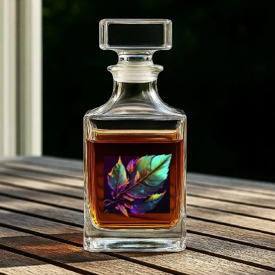 Vibrant Leaf Synthwave Whiskey Decanters