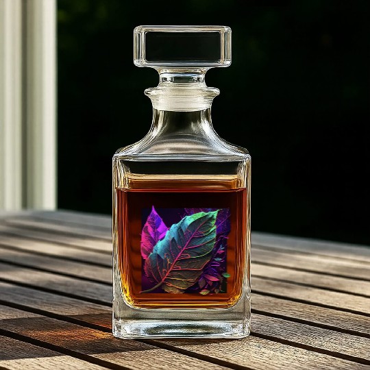 Vibrant Leaf Synthwave Whiskey Decanters
