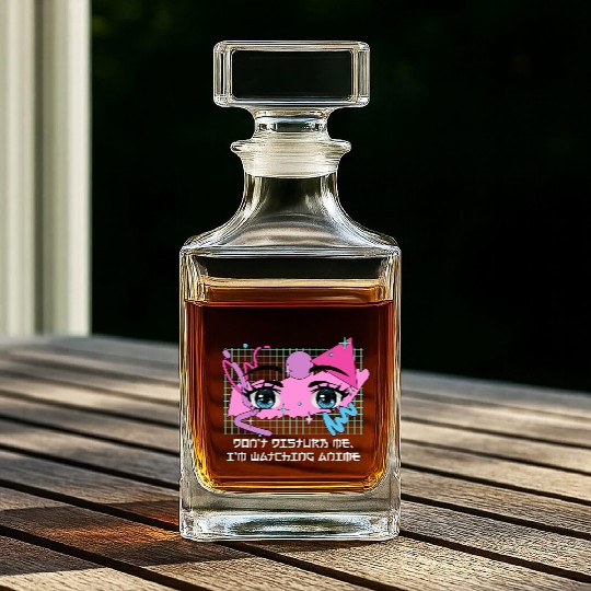 Dont Disturb Watching Anime Japanese Kawaii Japan Whiskey Decanters