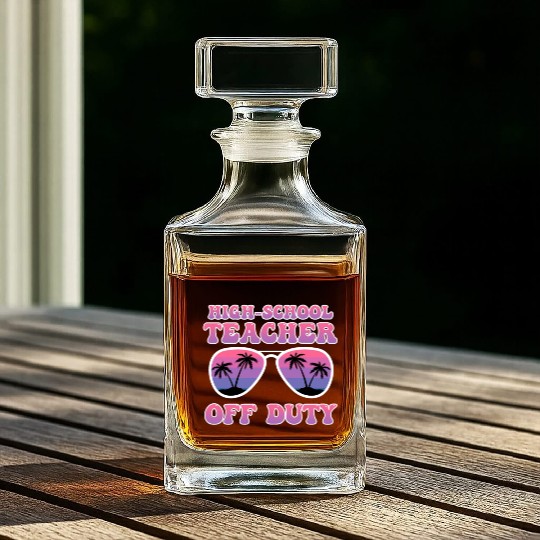 High school teacher off duty vacation teacher Whiskey Decanters