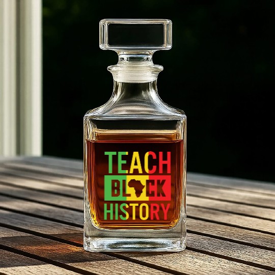 Teach Black History African American Juneteenth Whiskey Decanters