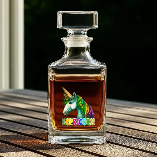 Lepricorn St. Patrick's Day Unicorn Women Whiskey Decanters