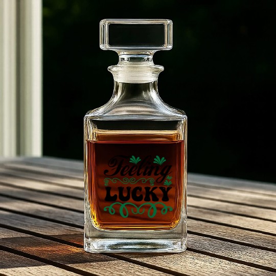 feeling lucky Whiskey Decanters