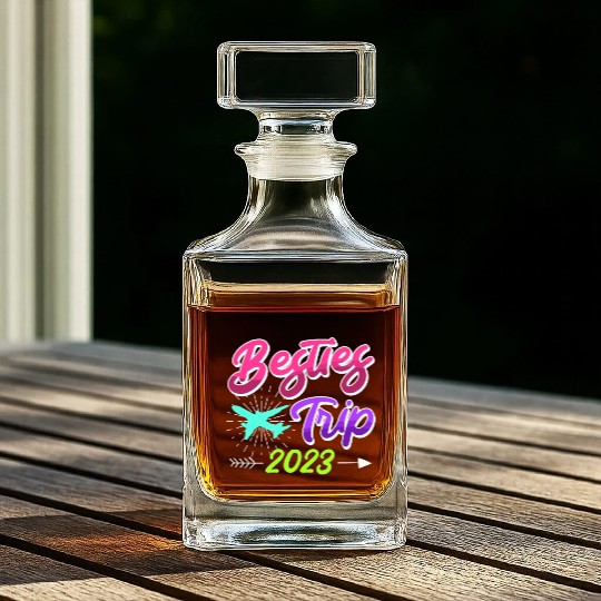 Besties Trip 2023 Vacation Friends Spring Break Whiskey Decanters