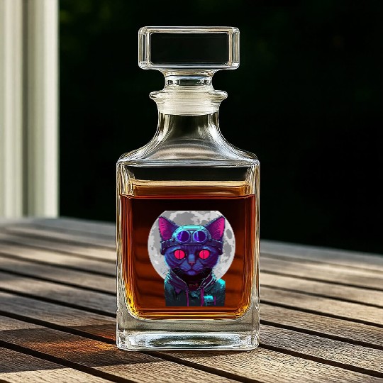 SPACE CAT 1 Whiskey Decanters