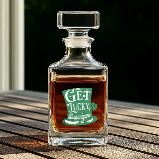 Get Lucky shenanigans Whiskey Decanters